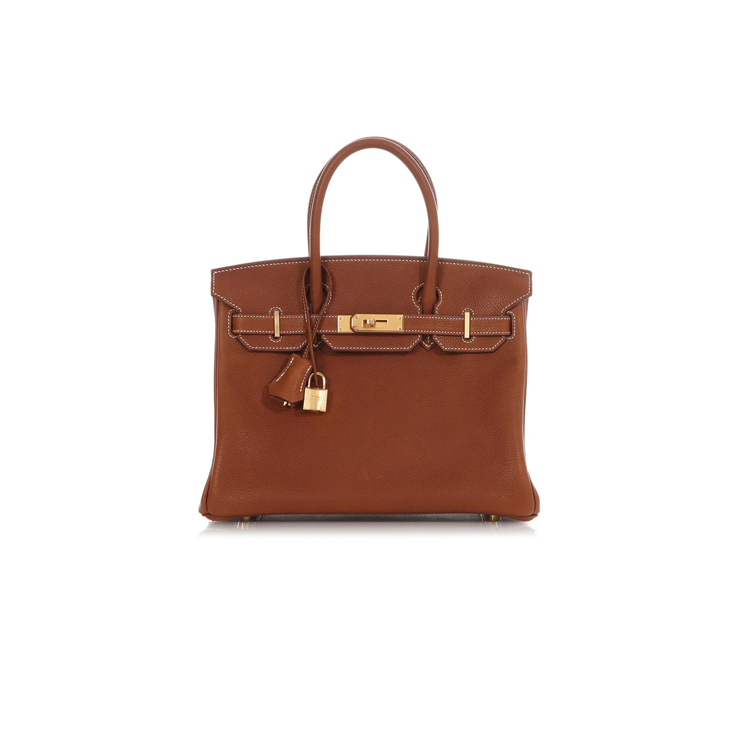 HERMES BIRKIN 30 FAUVE BARENIA GOLD HARDWARE (30*22*16cm)